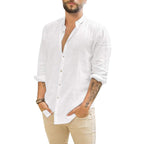 Maqiato | Men's Solid Linen Shirt