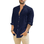 Maqiato | Men's Solid Linen Shirt