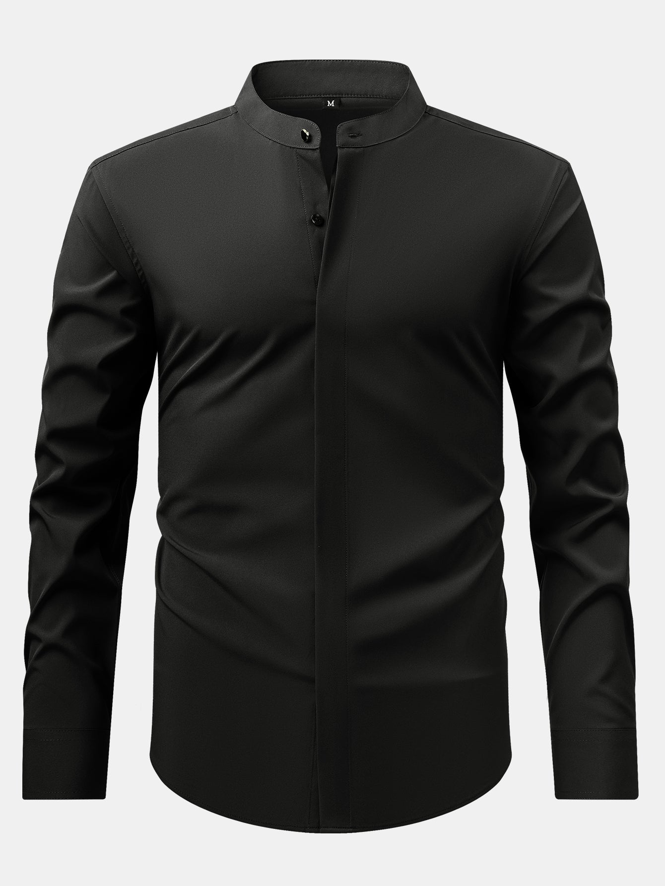 Maqiato | Men's Stand Collar Shirt & Slim Fit Flared Pants Set