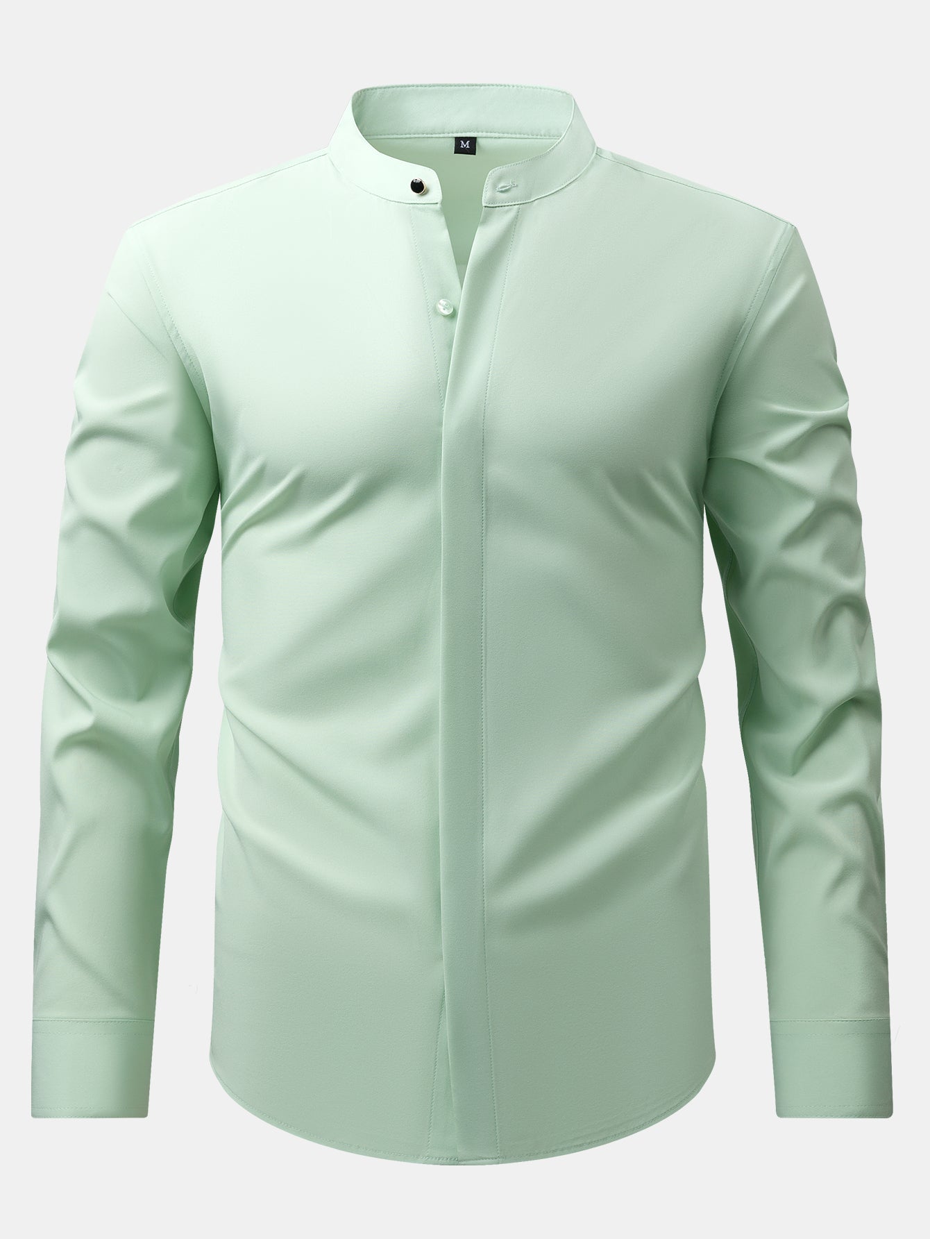 Maqiato | Men's Stand Collar Shirt & Slim Fit Flared Pants Set