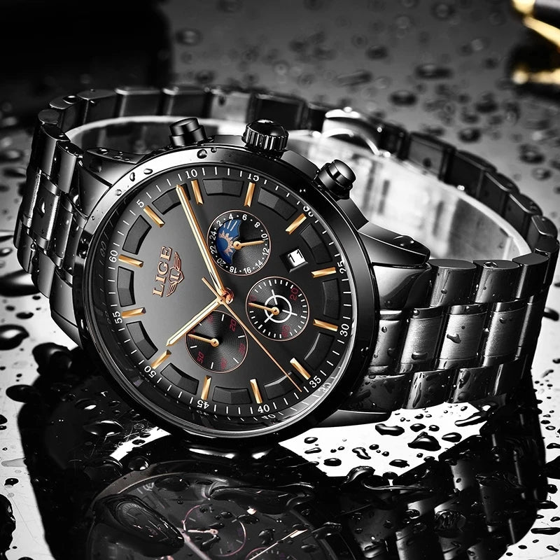 Maqiato | Men's SteeleX Steel Military Watch