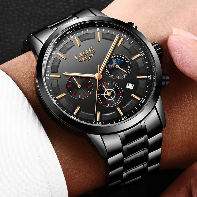 Maqiato | Men's SteeleX Steel Military Watch