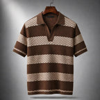 Maqiato | Men's Striped Camp Collar Shirt