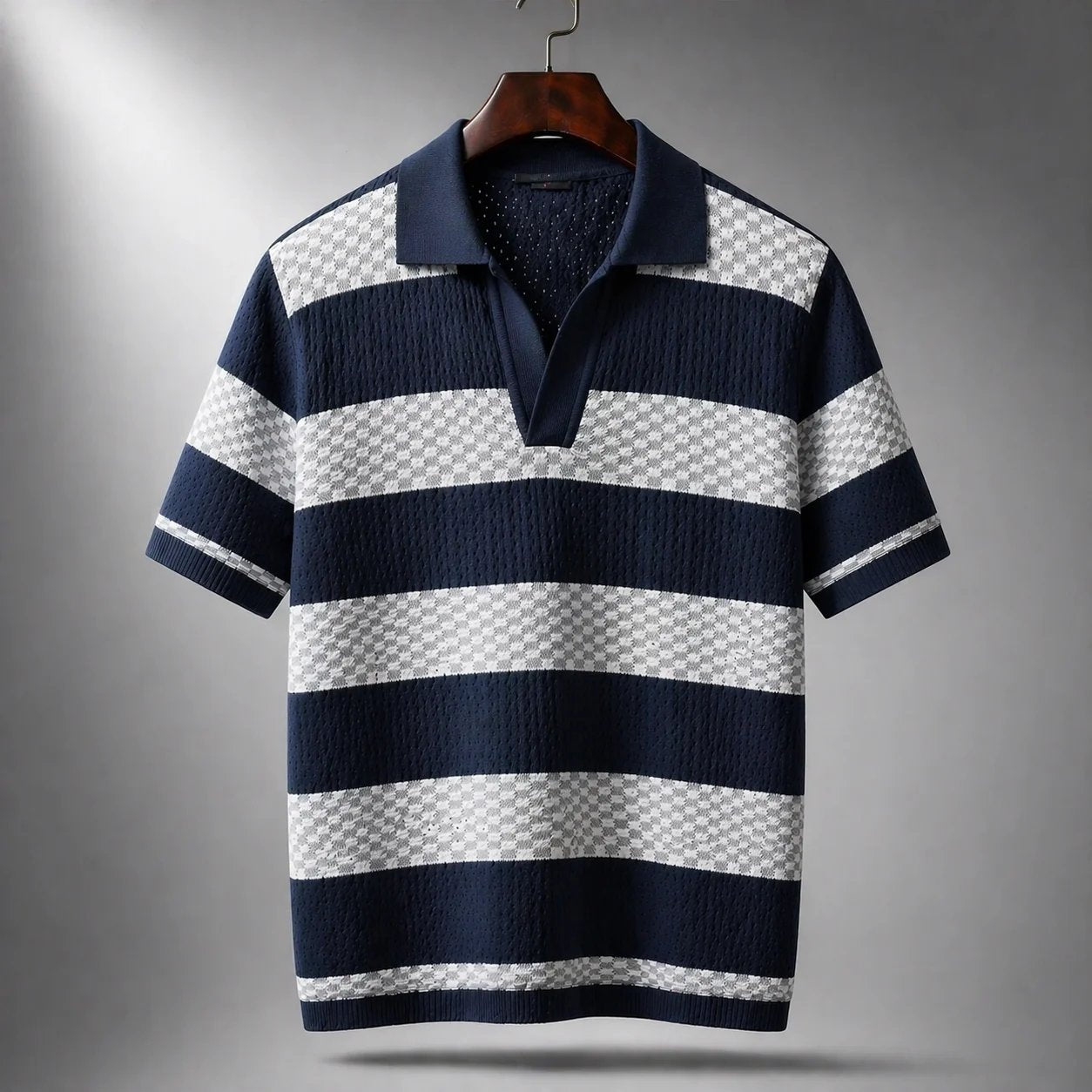 Maqiato | Men's Striped Camp Collar Shirt