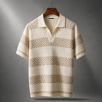 Maqiato | Men's Striped Camp Collar Shirt