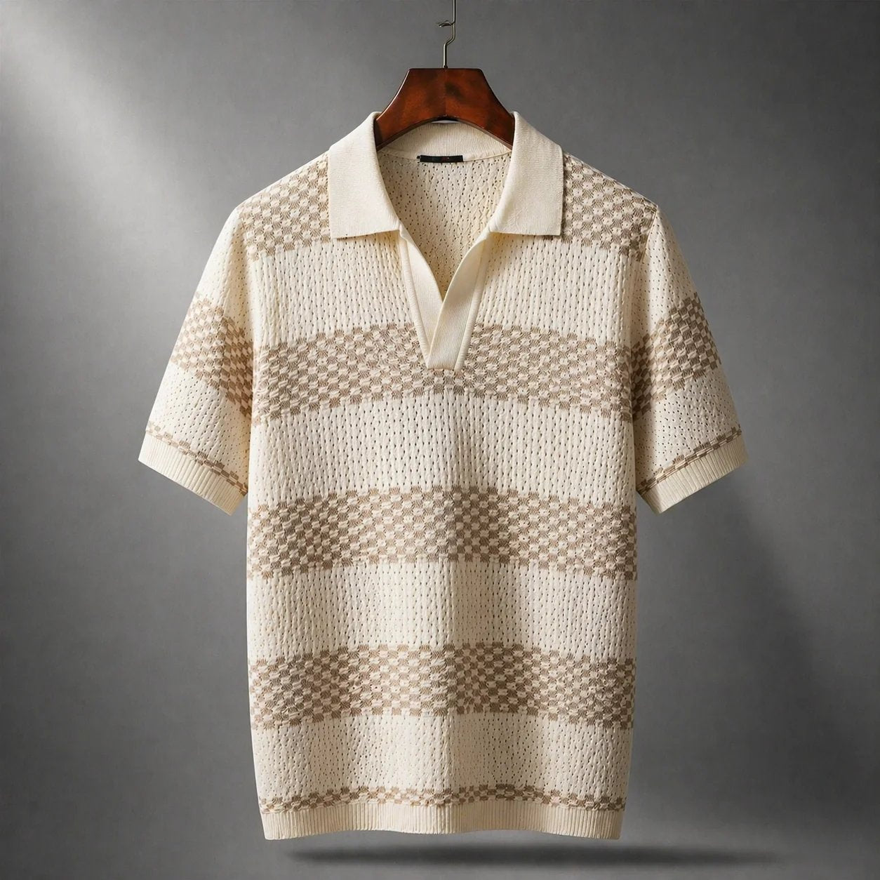 Maqiato | Men's Striped Camp Collar Shirt