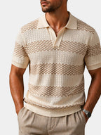 Maqiato | Men's Striped Camp Collar Shirt