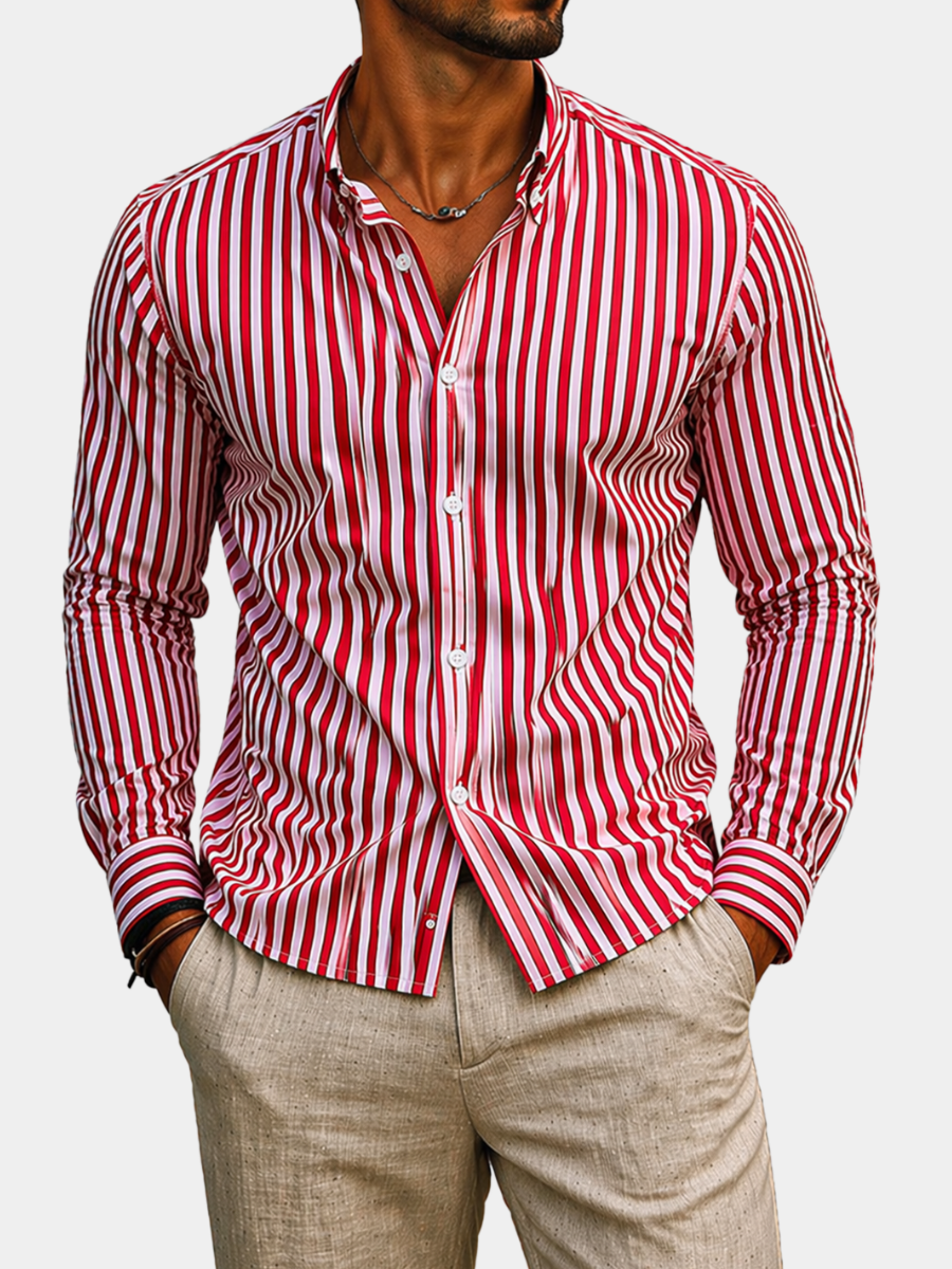 Maqiato | Men's Striped Classic Shirt