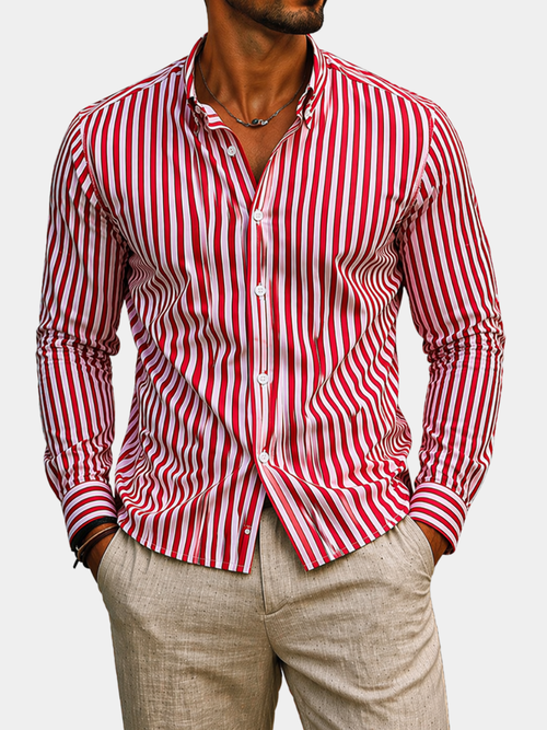 Maqiato | Men's Striped Classic Shirt