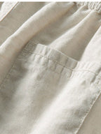 Maqiato | Men's Striped Crochet Shirt & Linen Pants Set