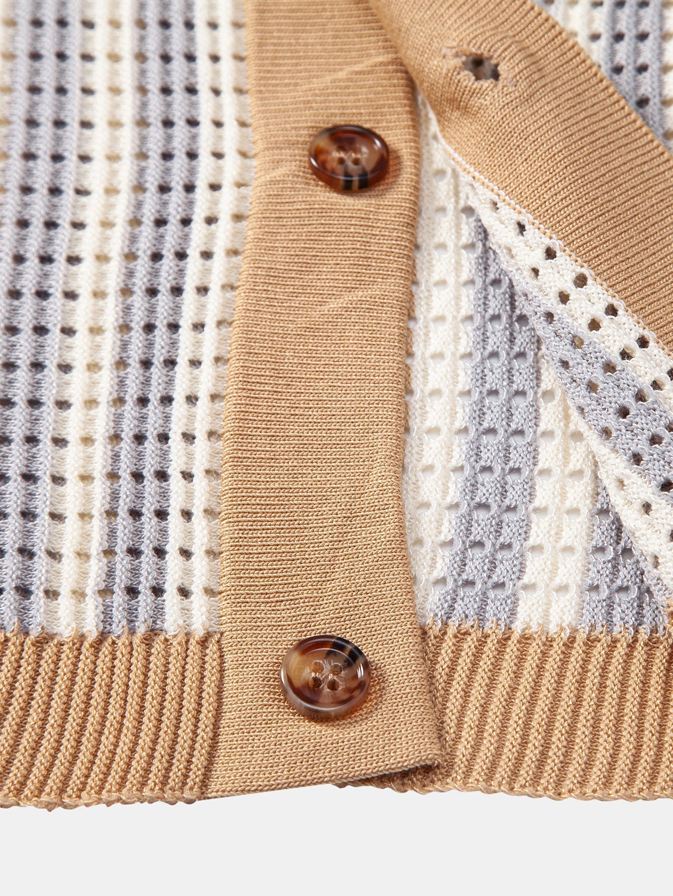 Maqiato | Men's Striped Crochet Shirt & Linen Pants Set
