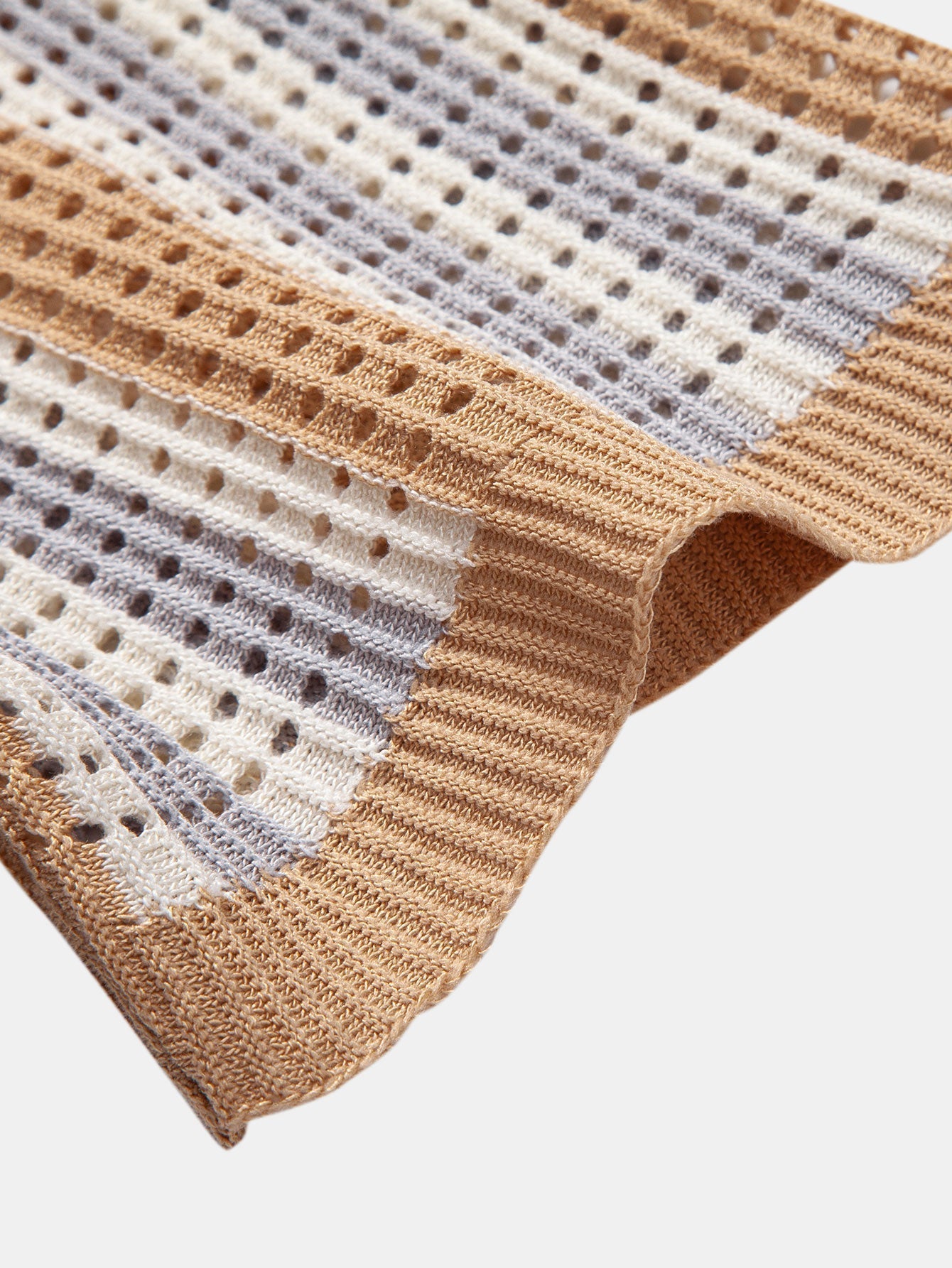 Maqiato | Men's Striped Crochet Shirt & Linen Pants Set