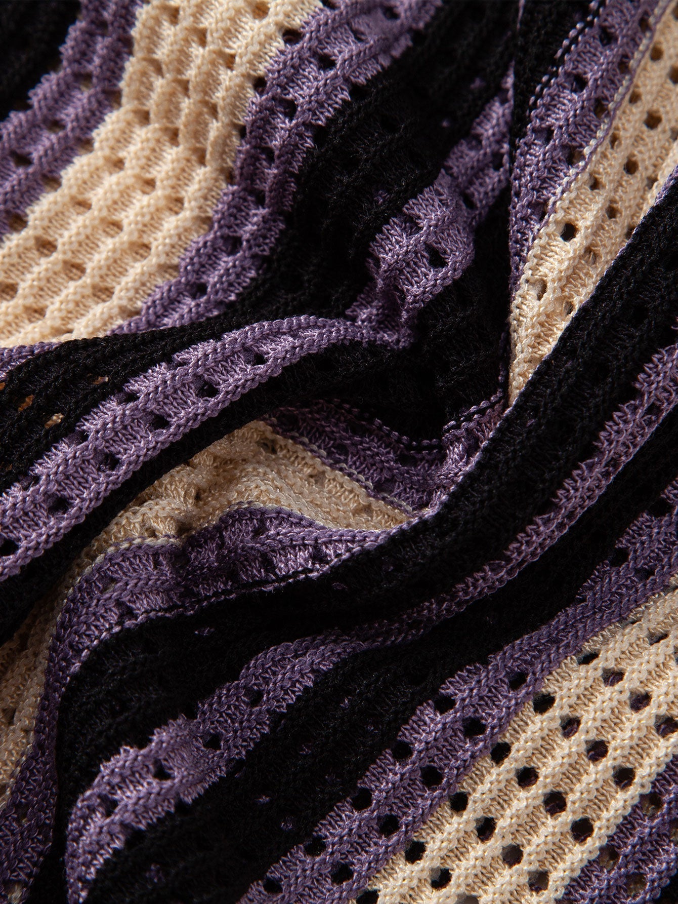 Maqiato | Men's Striped Crochet Shirt & Linen Pants Set