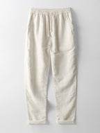 Maqiato | Men's Striped Crochet Shirt & Linen Pants Set