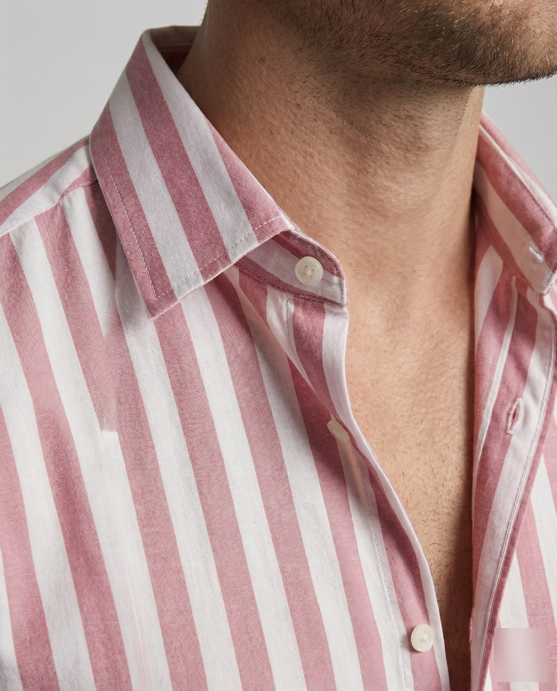 Maqiato | Men's Striped Linen-Blend Shirt
