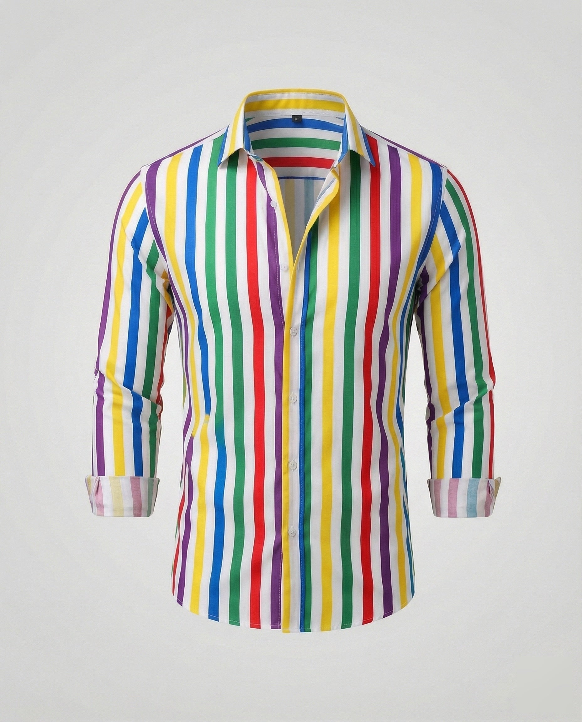 Maqiato | Men's Striped Linen-Blend Shirt