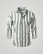 Maqiato | Men's Striped Linen-Blend Shirt