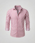 Maqiato | Men's Striped Linen-Blend Shirt