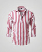 Maqiato | Men's Striped Linen-Blend Shirt