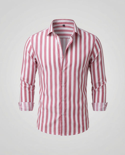 Maqiato | Men's Striped Linen-Blend Shirt