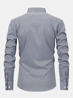 Maqiato | Men's Striped Long Sleeve Button Shirt