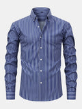 Maqiato | Men's Striped Long Sleeve Button Shirt