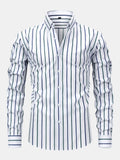 Maqiato | Men's Striped Long Sleeve Button-Up Shirt