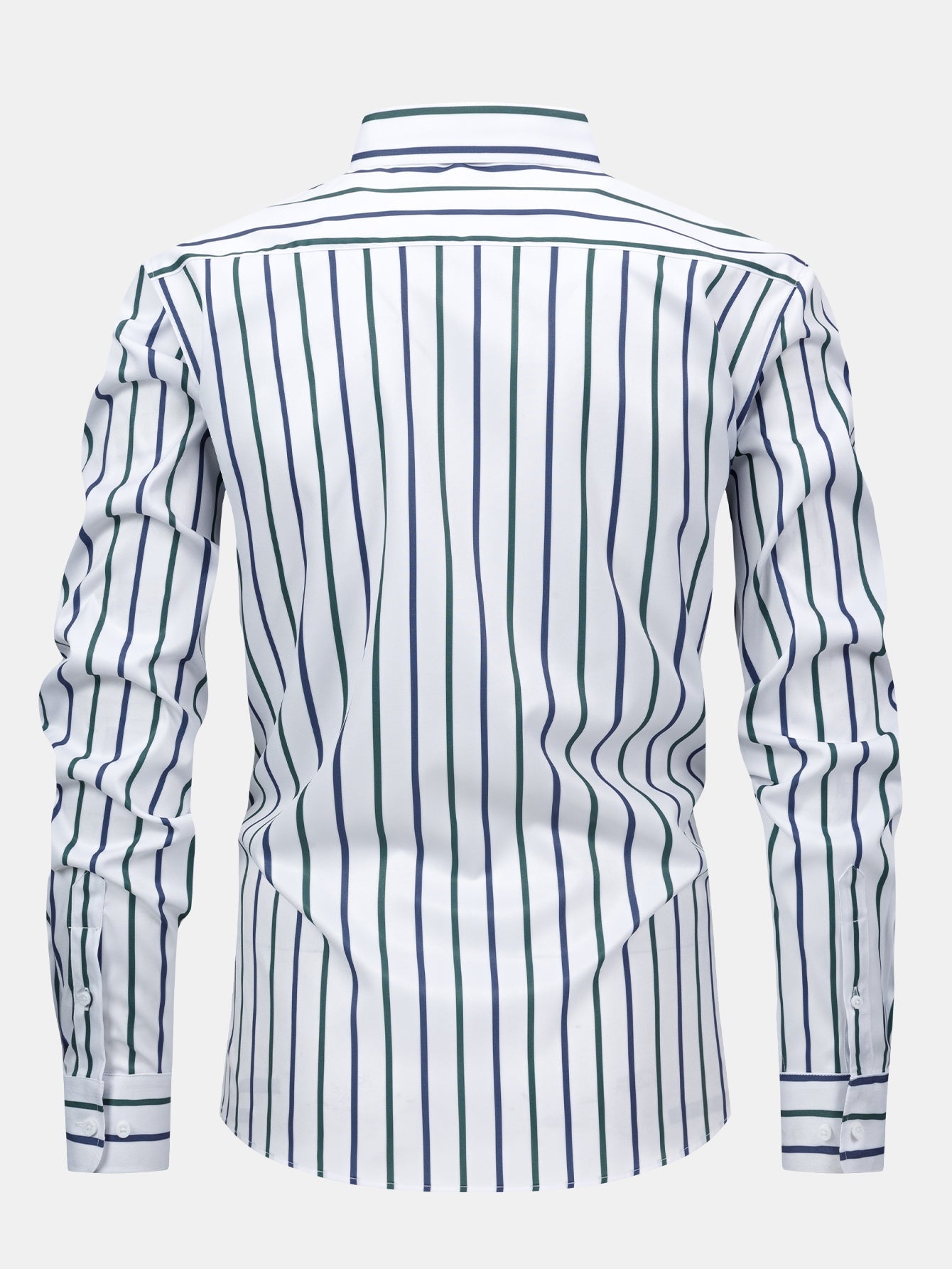 Maqiato | Men's Striped Long Sleeve Shirt & Slim Fit Pants Set