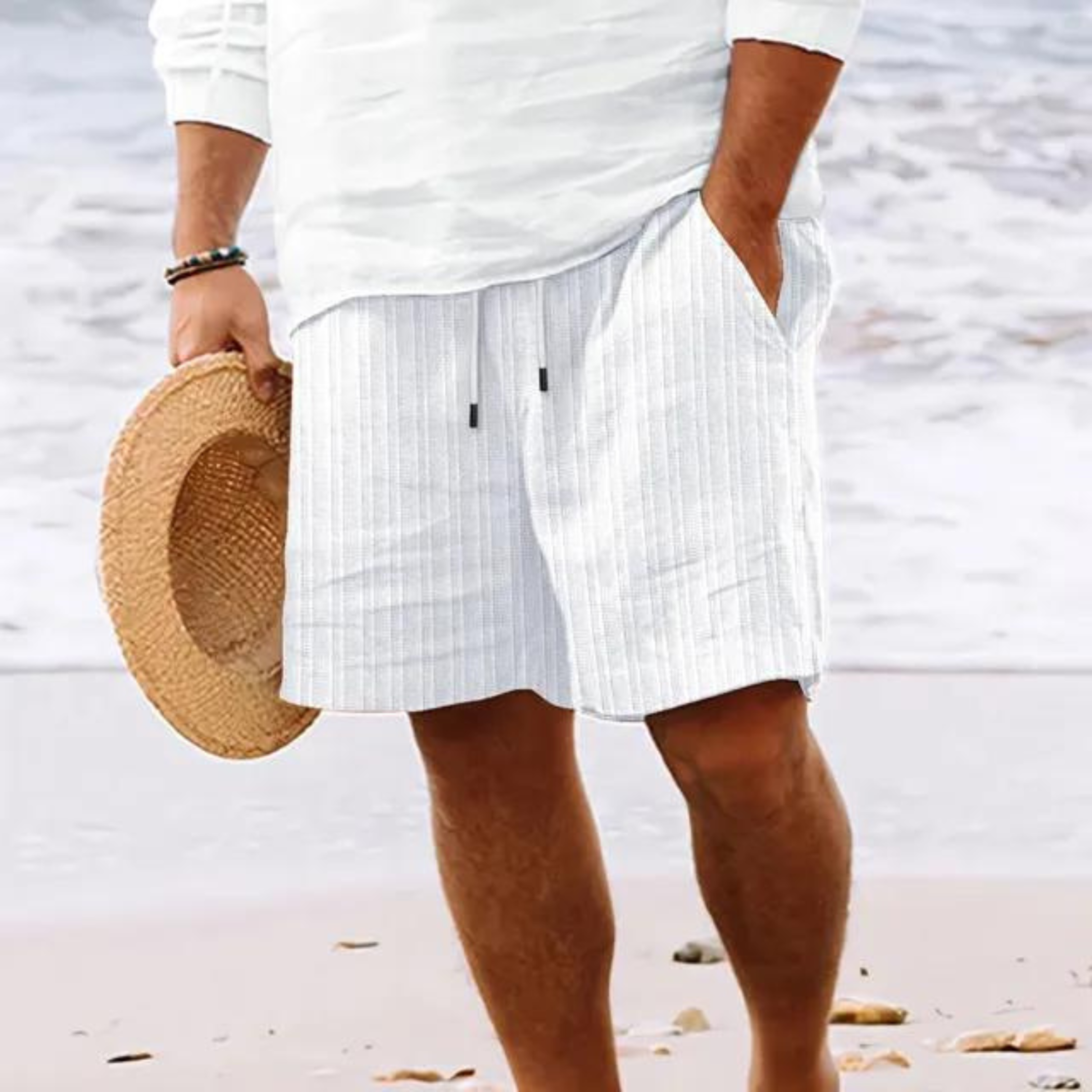 Maqiato | Men's Striped Lounge Shorts