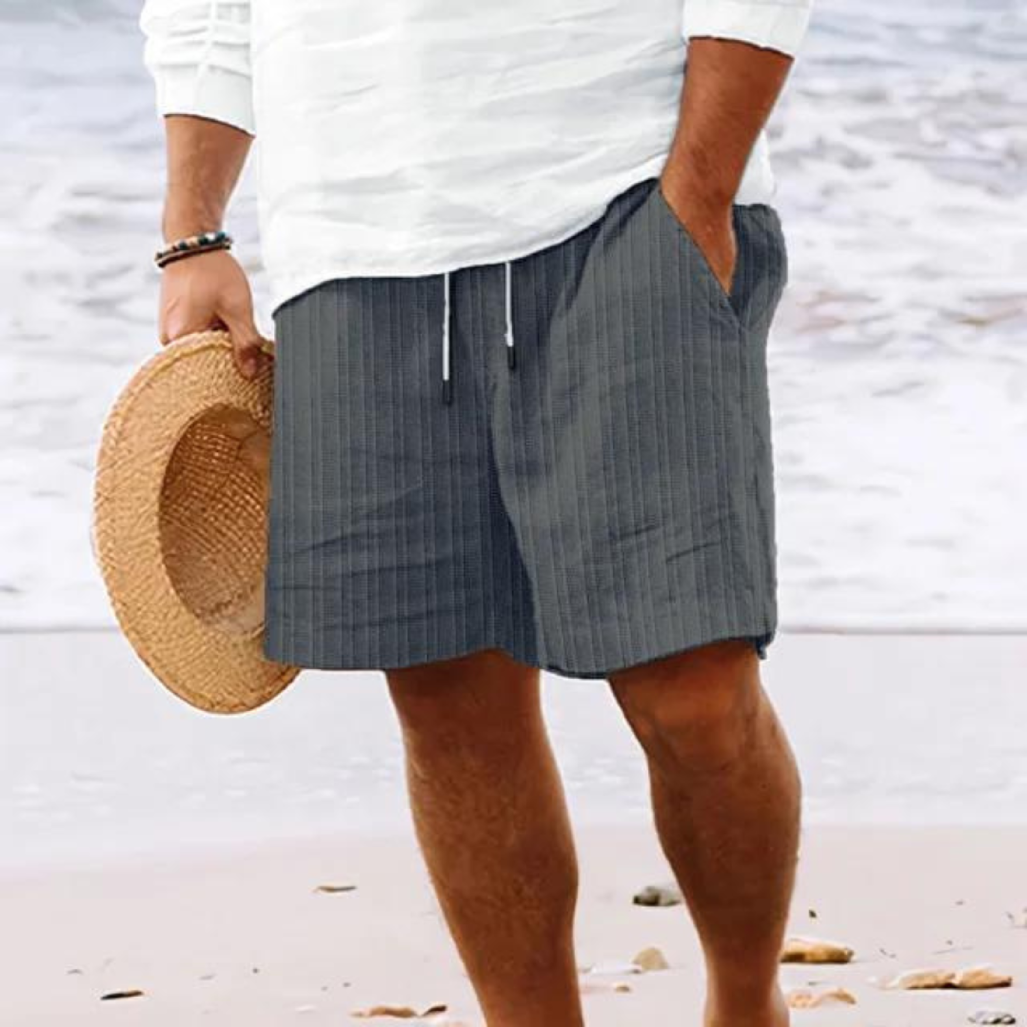 Maqiato | Men's Striped Lounge Shorts