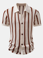Maqiato | Men's Striped Shirt & Linen Trousers Set