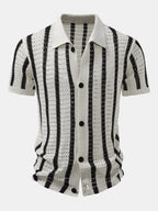 Maqiato | Men's Striped Shirt & Linen Trousers Set