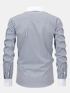 Maqiato | Men's Striped Shirt & Slim Fit Pants Set
