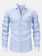 Maqiato | Men's Striped Shirt & Slim Fit Pants Set