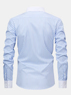Maqiato | Men's Striped Shirt & Slim Fit Pants Set
