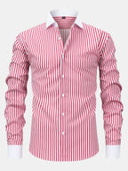 Maqiato | Men's Striped Shirt & Slim Fit Pants Set