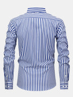 Maqiato | Men's Striped Shirt & Slim Fit Pants Set