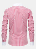 Maqiato | Men's Striped Shirt & Slim Fit Pants Set