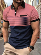 Maqiato | Men's Striped Summer Polo Shirt