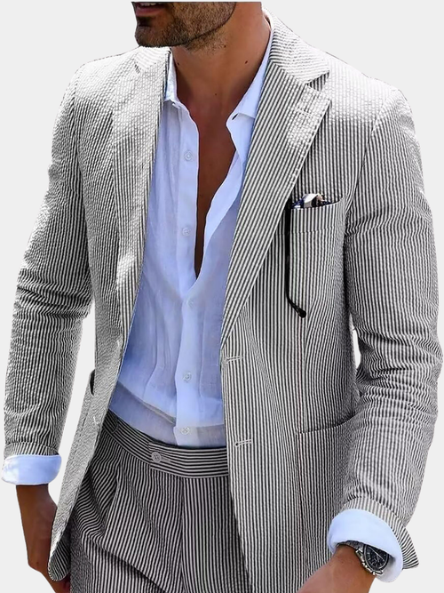 Maqiato | Men's Striped Summer Set