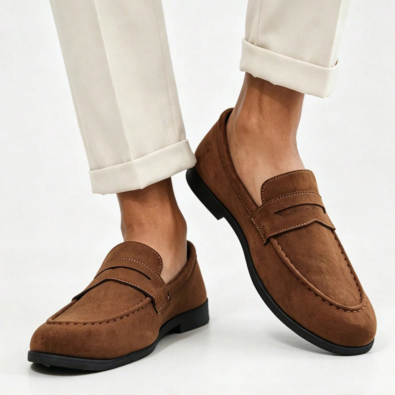 Maqiato | Men's Suede Penny Loafers