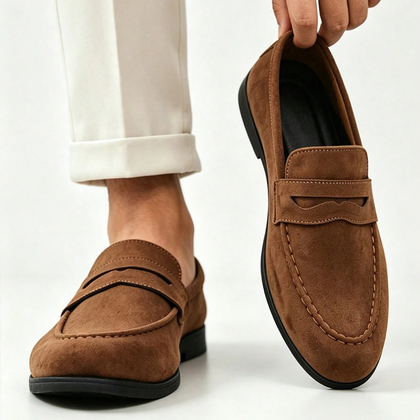 Maqiato | Men's Suede Penny Loafers