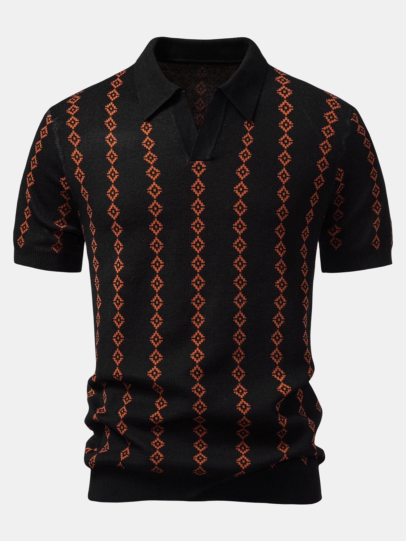 Maqiato | Men's V-Neck Knit Polo