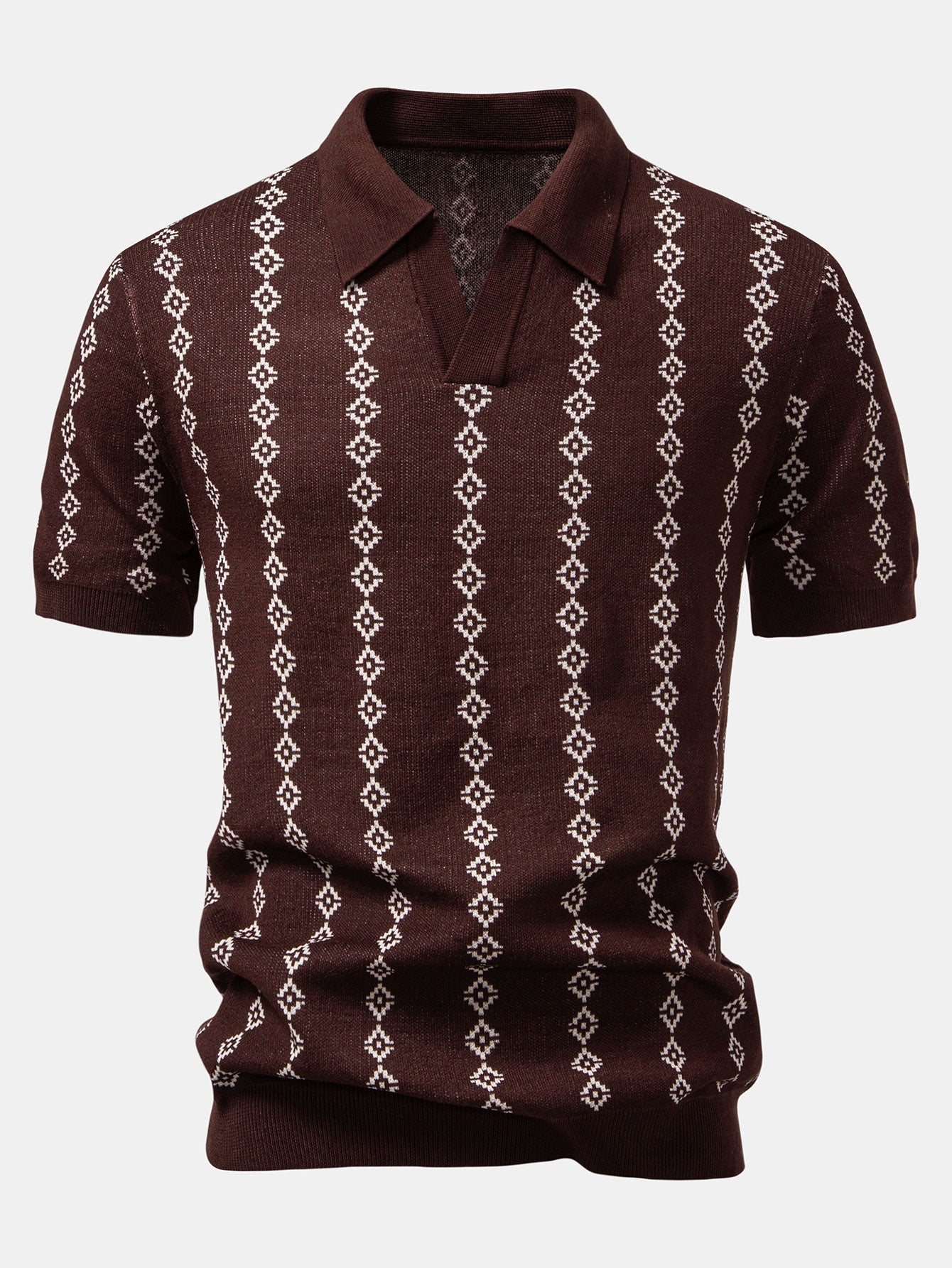 Maqiato | Men's V-Neck Knit Polo