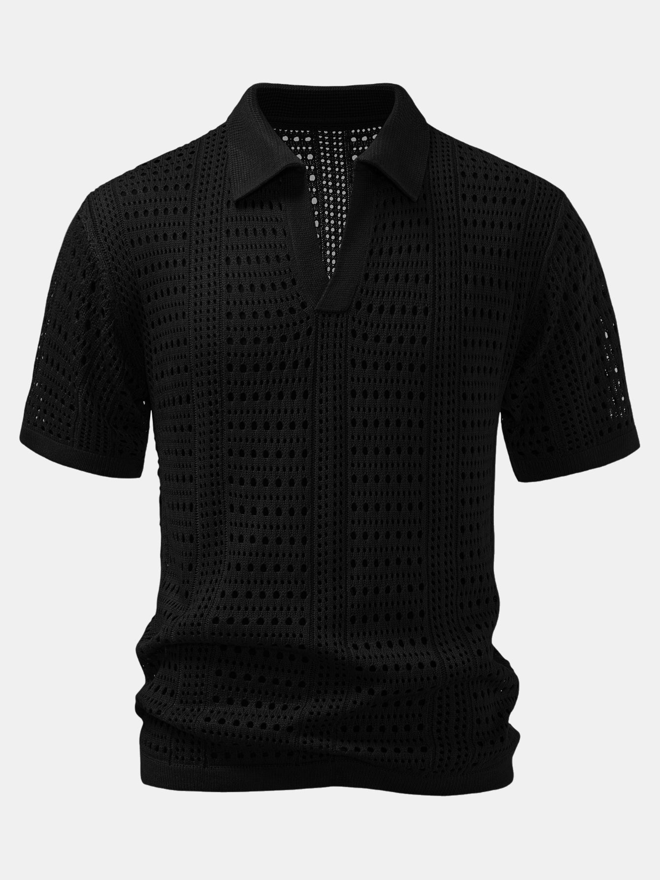 Maqiato | Men's V-Neck Knit Polo