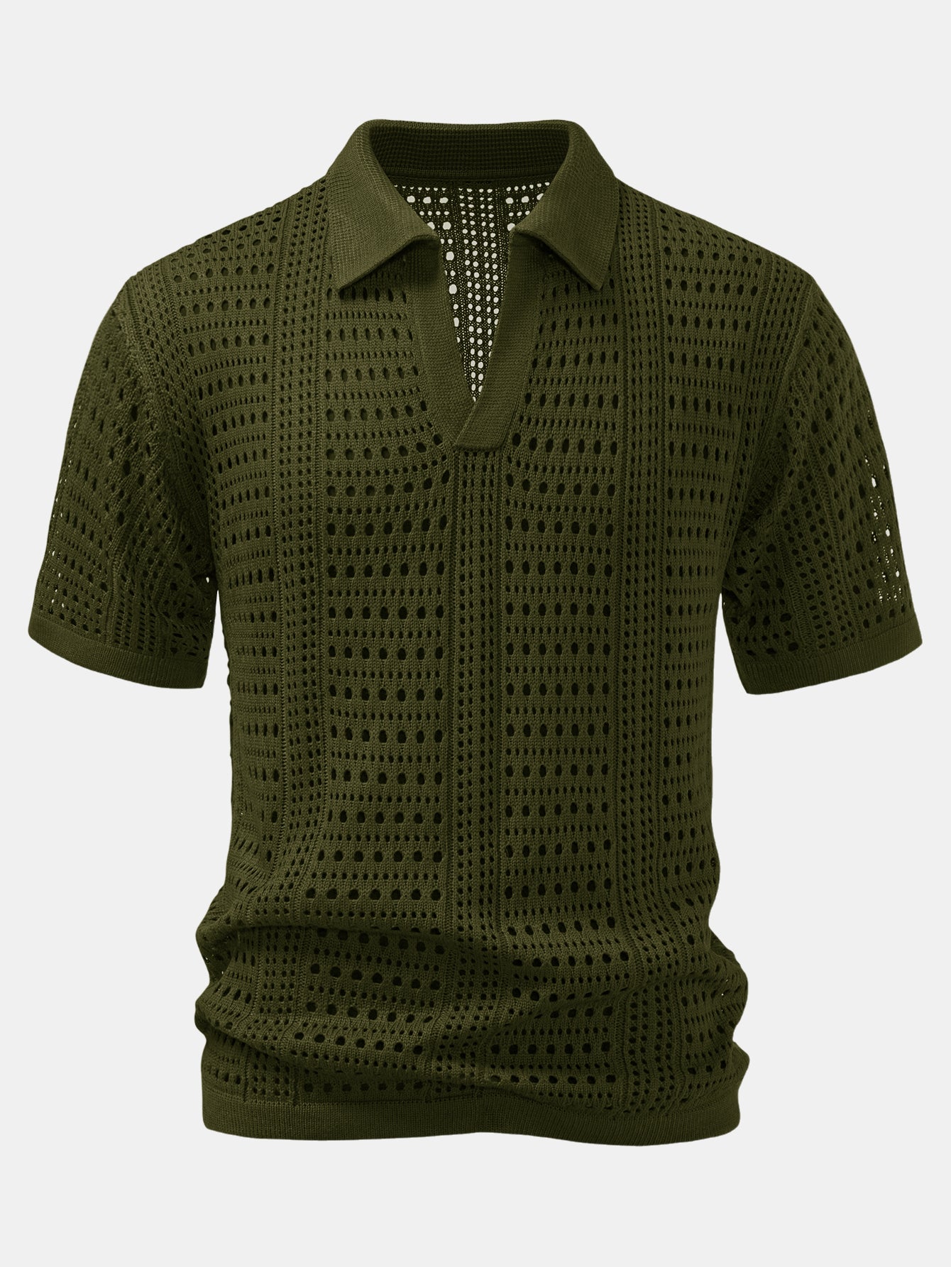 Maqiato | Men's V-Neck Knit Polo