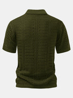 Maqiato | Men's V-Neck Knit Polo