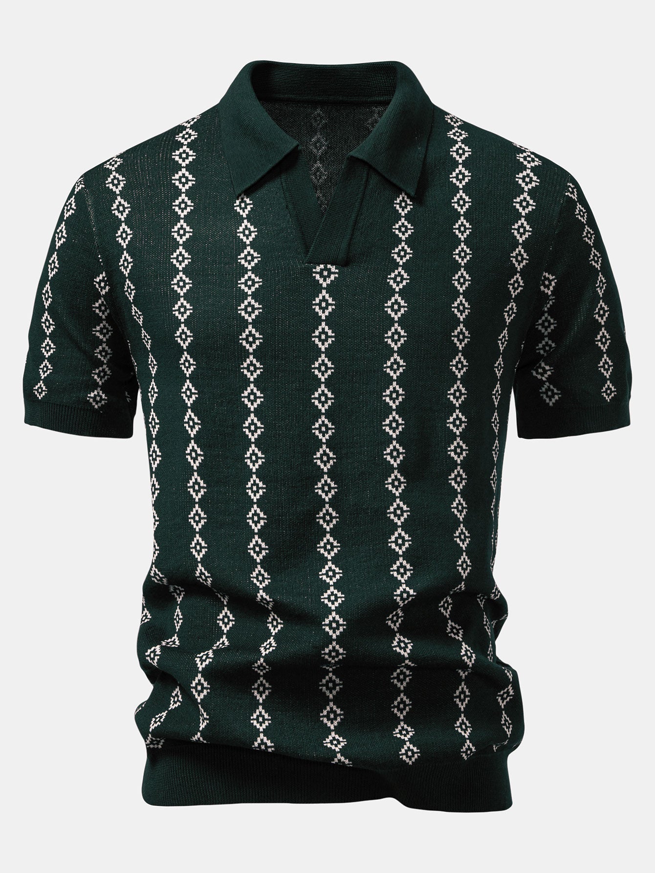 Maqiato | Men's V-Neck Knit Polo