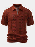 Maqiato | Men's V-Neck Knit Polo