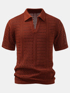 Maqiato | Men's V-Neck Knit Polo